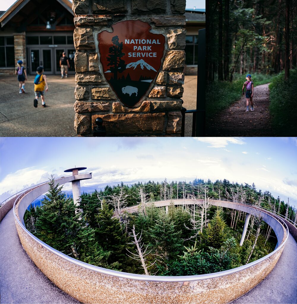 collage of 3 travel photography images taken in united states national parks